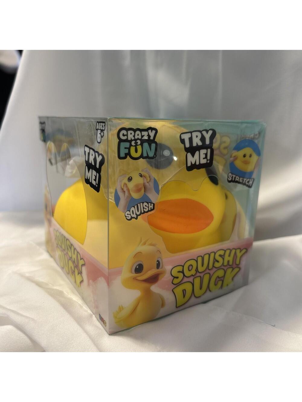 Crazy Fun Squishy Duck Tactile Squeeze Toy Yellow Orange Black Ages 4-11 Years